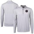 thumbnail image 1 of Men's-Cutter & Buck  Gray Inter Miami CF Big & Tall Virtue Eco Pique Micro Stripe Recycled Quarter-Zip, 1 of 3