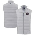 thumbnail image 1 of Men's Cutter & Buck Gray Inter Miami CF Evoke Hybrid Eco Softshell Recycled Full-Zip Vest, 1 of 3