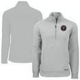 thumbnail image 1 of Men's-Cutter & Buck  Gray Inter Miami CF Roam Eco Recycled Quarter-Zip Pullover Top, 1 of 3