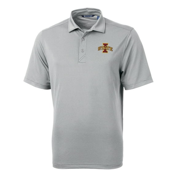 Men's Cutter & Buck Gray Iowa State Cyclones Big & Tall Virtue Eco Pique Recycled Polo