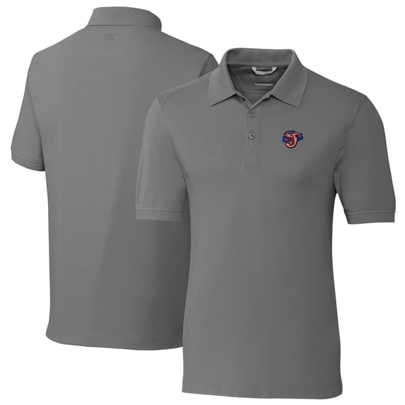 Men's Cutter & Buck Gray Jacksonville Jumbo Shrimp Big & Tall DryTec Advantage Tri-Blend Pique Polo