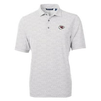 Men's Cutter & Buck Gray Kansas City Chiefs Virtue Eco Pique Botanical Print Polo