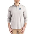 thumbnail image 1 of Men's Cutter & Buck  Gray Kansas Jayhawks Alumni Coastline Epic Comfort Long-Sleeve Polo, 1 of 2