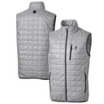 thumbnail image 1 of Men's Cutter & Buck  Gray Kansas Jayhawks Alumni Logo Rainier PrimaLoft Eco Insulated Full-Zip Puffer Vest, 1 of 3