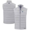 thumbnail image 1 of Men's Cutter & Buck Gray Kansas Jayhawks Evoke Hybrid Eco Softshell Recycled Full-Zip Vest, 1 of 3