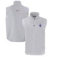 thumbnail image 1 of Men's Cutter & Buck Gray Kansas State Wildcats Big & Tall Charter Eco Full-Zip Vest, 1 of 3