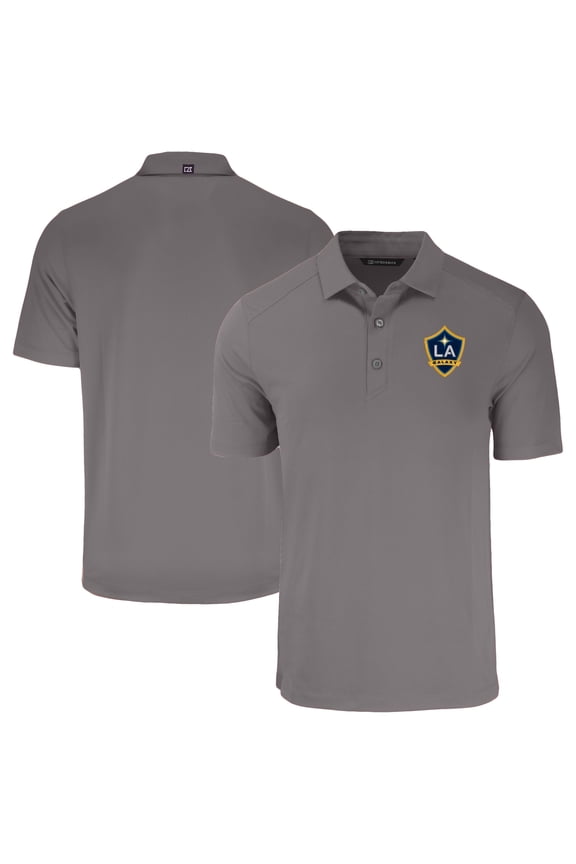 Men's Cutter & Buck Gray LA Galaxy Forge Eco Stretch Recycled Polo