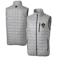thumbnail image 1 of Men's-Cutter & Buck Gray LA Galaxy Rainier PrimaLoft Eco Insulated Full-Zip Puffer Vest, 1 of 3