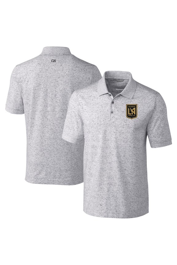 Men's-Cutter & Buck  Gray LAFC Advantage Tri-Blend Space Dye Polo