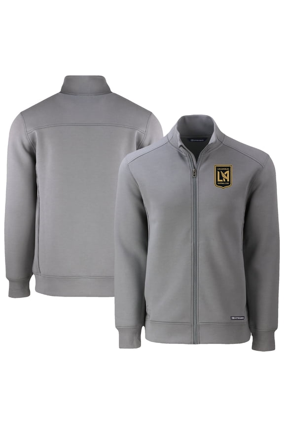 Men's Cutter & Buck Gray LAFC Roam Eco Recycled Full-Zip Jacket