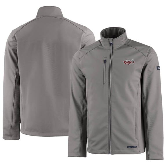 Men's Cutter & Buck Gray Lansing Lugnuts Evoke Eco Softshell Recycled Full-Zip Jacket