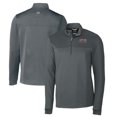 thumbnail image 1 of Men's Cutter & Buck  Gray Lansing Lugnuts Traverse Stripe Stretch Quarter-Zip Pullover Top, 1 of 3