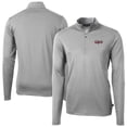 thumbnail image 1 of Men's Cutter & Buck Gray Lansing Lugnuts Virtue Eco Pique Recycled Quarter-Zip Pullover Top, 1 of 3