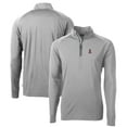 thumbnail image 1 of Men's Cutter & Buck Gray Los Angeles Angels Big & Tall Adapt Eco Knit Stretch Recycled Quarter-Zip Pullover Top, 1 of 3