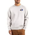 thumbnail image 1 of Men's Cutter & Buck Gray Los Angeles Rams Primary Logo Roam Recycled Raglan Pullover Sweatshirt, 1 of 2