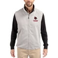 thumbnail image 1 of Men's Cutter & Buck Gray Louisville Cardinals Charter Eco Recycled Full-Zip Vest, 1 of 2