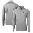 thumbnail image 1 of Men's Cutter & Buck Gray Michigan State Spartans Adapt Eco Knit Stretch Recycled Big & Tall Quarter-Zip Pullover Top, 1 of 3