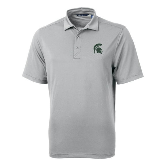 Men's Cutter & Buck Gray Michigan State Spartans Big & Tall Virtue Eco Pique Recycled Polo