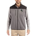 thumbnail image 1 of Men's Cutter & Buck Gray Michigan State Spartans Cascade Eco Fleece Full-Zip Vest, 1 of 2