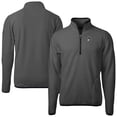 thumbnail image 1 of Men's Cutter & Buck Gray Michigan State Spartans Cascade Eco Sherpa Fleece Quarter-Zip Pullover Jacket, 1 of 3