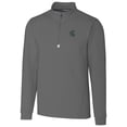 thumbnail image 1 of Men's Cutter & Buck Gray Michigan State Spartans Collegiate Big & Tall Traverse Half-Zip Jacket, 1 of 1