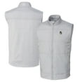 thumbnail image 1 of Men's Cutter & Buck Gray Michigan State Spartans Vault Big & Tall Stealth Hybrid Windbreaker Full-Zip Vest, 1 of 3