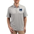 thumbnail image 1 of Men's Cutter & Buck Gray Michigan Wolverines Forge Eco Double Stripe Stretch Recycled Polo, 1 of 2