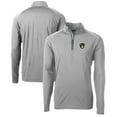 thumbnail image 1 of Men's Cutter & Buck  Gray Milwaukee Brewers Adapt Eco Knit Stretch Recycled Quarter-Zip Pullover Top, 1 of 3