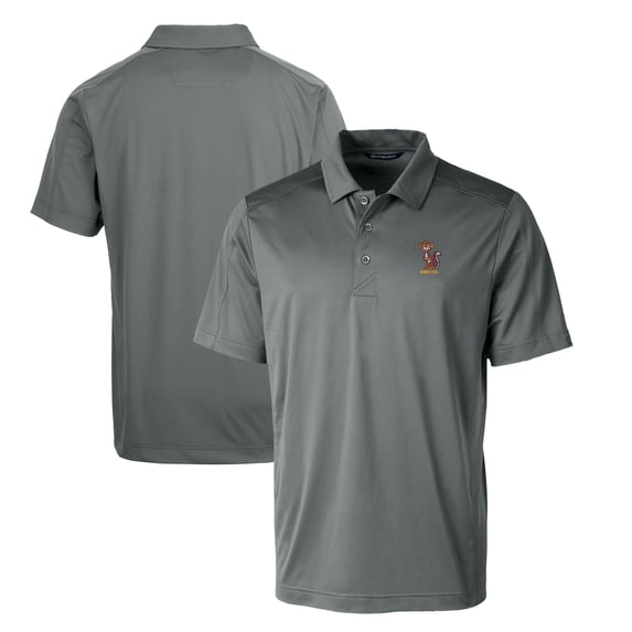 Men's Cutter & Buck Gray Minnesota Golden Gophers Big & Tall Prospect Textured Stretch DryTec Polo