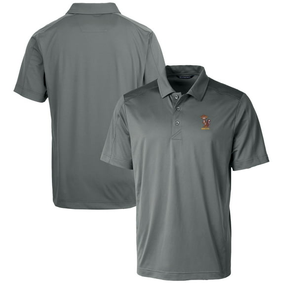 Men's Cutter & Buck Gray Minnesota Golden Gophers Vault Prospect Textured Stretch Polo