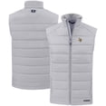 thumbnail image 1 of Men's Cutter & Buck Gray Minnesota Vikings Primary Mark Evoke PrimaLoft Hybrid Eco Softshell Recycled Full-Zip Vest, 1 of 3