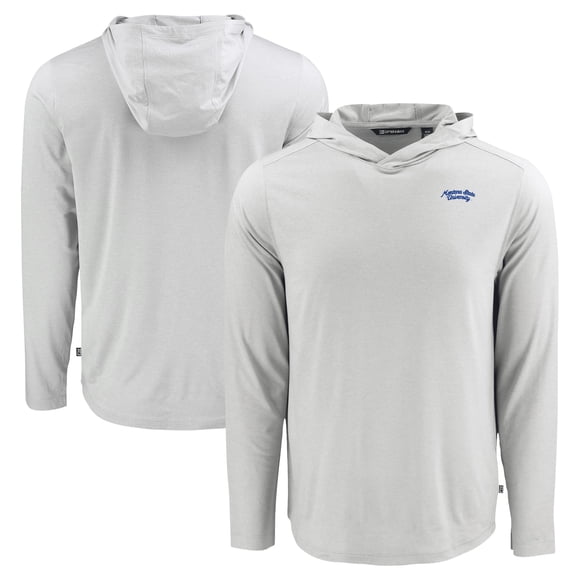 Men's Cutter & Buck Gray Montana State Bobcats Coastline Epic Comfort Eco Recycled Long Sleeve Hoodie T-Shirt