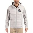 thumbnail image 1 of Men's Cutter & Buck Gray NC State Wolfpack Evoke Hybrid Eco Softshell Recycled Full Zip Hooded Jacket, 1 of 2