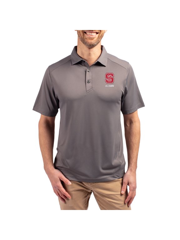 Men's-Cutter & Buck Gray NC State Wolfpack Forge Alumni Eco Stretch Recycled Polo