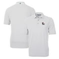 thumbnail image 1 of Men's Cutter & Buck Gray NC State Wolfpack Throwback Logo Virtue Eco Pique Stripe Recycled Polo, 1 of 3