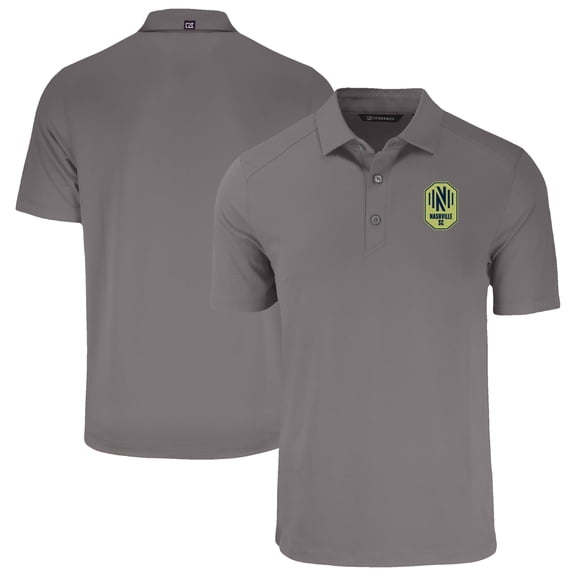 Men's-Cutter & Buck  Gray Nashville SC Big & Tall Forge Eco Stretch Recycled Polo