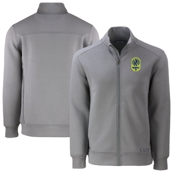 Men's Cutter & Buck Gray Nashville SC Roam Eco Recycled Full-Zip Jacket