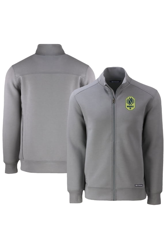 Men's Cutter & Buck Gray Nashville SC Roam Eco Recycled Full-Zip Jacket