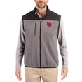 thumbnail image 1 of Men's Cutter & Buck Gray Nebraska Huskers Cascade Eco Fleece Full-Zip Vest, 1 of 2