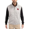 thumbnail image 1 of Men's Cutter & Buck Gray Nebraska Huskers Charter Eco Recycled Full-Zip Vest, 1 of 2