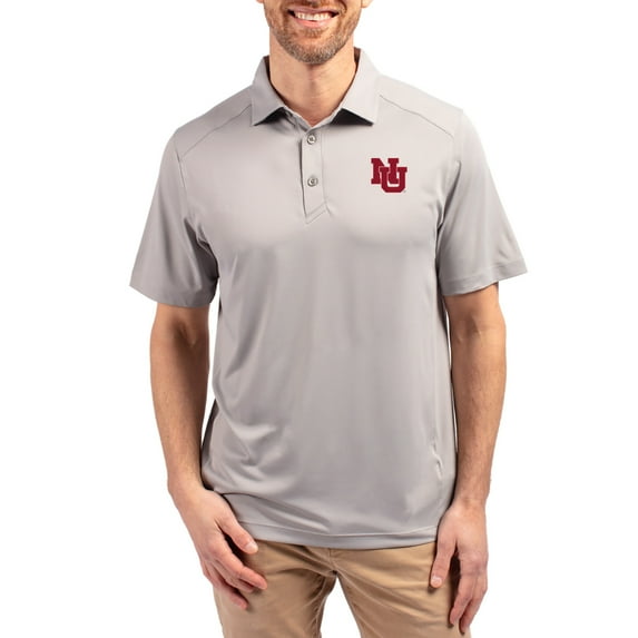 Men's-Cutter & Buck Gray Nebraska Huskers Forge Eco Stretch Recycled Polo