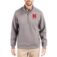 thumbnail image 1 of Men's-Cutter & Buck  Gray Nebraska Huskers Roam Eco Recycled Quarter-Zip Pullover, 1 of 2