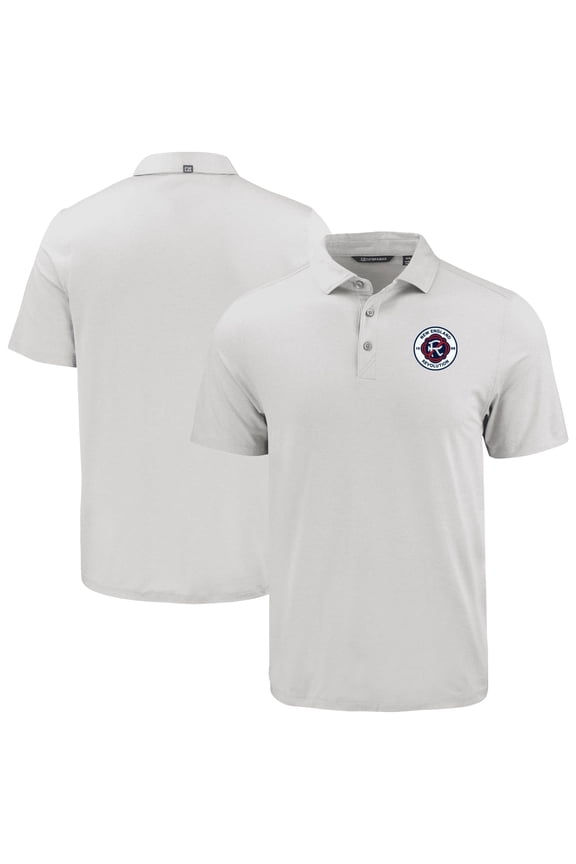 Men's Cutter & Buck Gray New England Revolution Coastline Epic Comfort Eco Recycled Polo