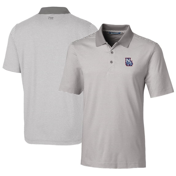 Men's Cutter & Buck Gray New Hampshire Fisher Cats Big & Tall Forge Tonal Stripe Stretch Polo