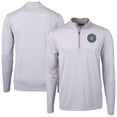 thumbnail image 1 of Men's-Cutter & Buck  Gray New York City FC Big & Tall Virtue Eco Pique Micro Stripe Recycled Quarter-Zip, 1 of 3
