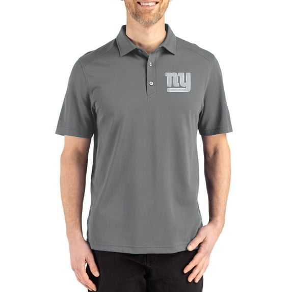 Men's Cutter & Buck Gray New York Giants Big & Tall Advantage Refresh Epic Confidence Recycled Tri-Blend Pique Polo
