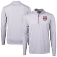 thumbnail image 1 of Men's-Cutter & Buck  Gray New York Red Bulls Big & Tall Virtue Eco Pique Micro Stripe Recycled Quarter-Zip, 1 of 3