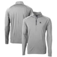 thumbnail image 1 of Men's Cutter & Buck Gray New York Yankees Big & Tall Adapt Eco Knit Stretch Recycled Quarter-Zip Pullover Top, 1 of 3