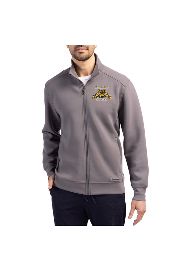 Men's-Cutter & Buck Gray North Carolina A&T Aggies Roam Eco Recycled Full-Zip Jacket