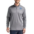 thumbnail image 1 of Men's-Cutter & Buck  Gray North Carolina Tar Heels Traverse Stretch Eco Stripe DryTec Tri-Blend Quarter-Zip Pullover, 1 of 2